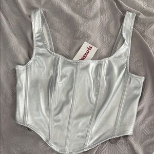 Silver Women's Top